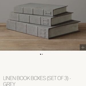 ISO Restoration Hardware Linen Book Boxes